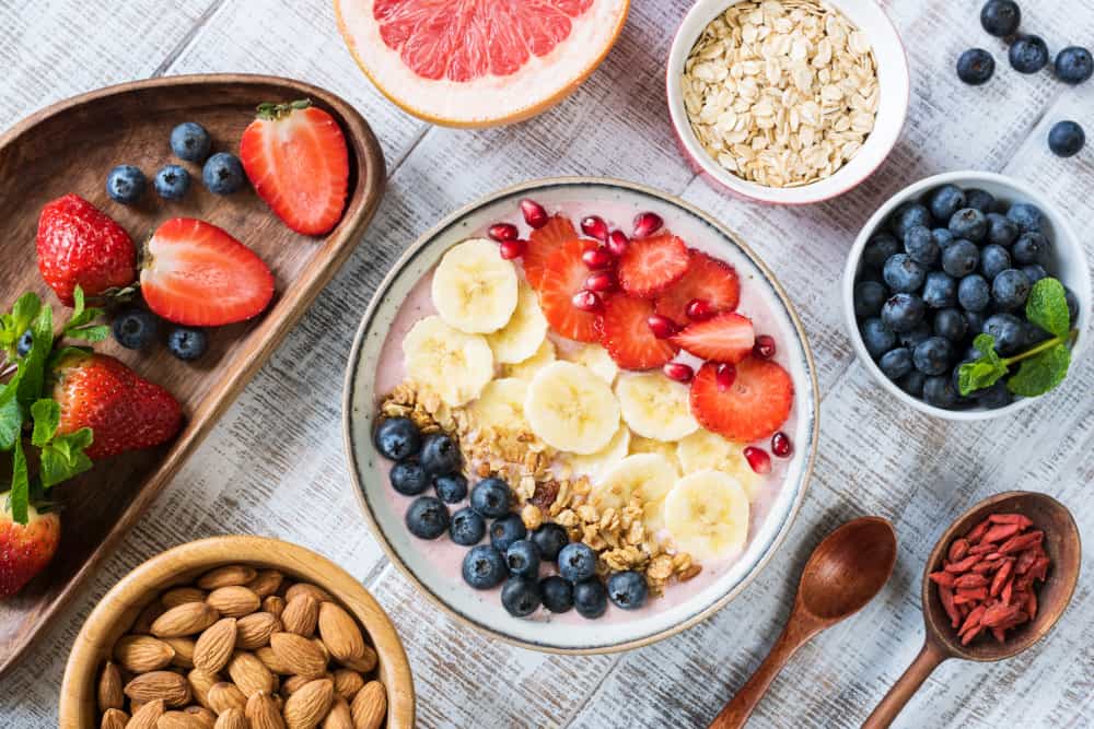Las frutas y los cereales son una excelente fuente de energía y bienestar