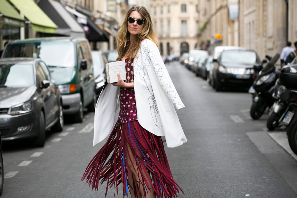 Un bello vestido, muy femenino, ahora se complementa idealmente con un blazer. Una pieza típica de la Moda de los 80!