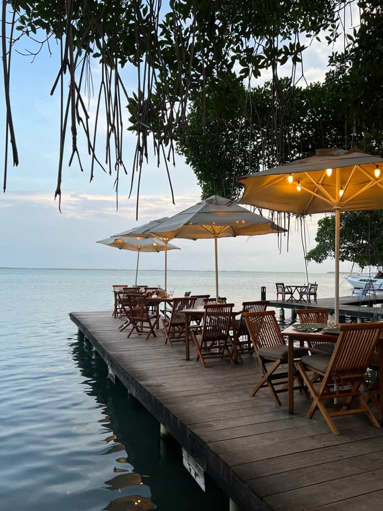 Al caer la tarde puedes sentarte a tomar un drink contemplando la belleza del paisaje
